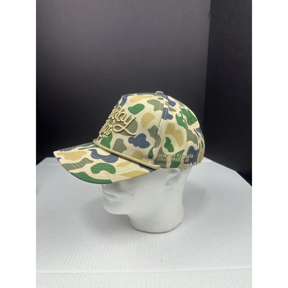 Cowboy Revolution Camo"Cowboy Hat" 6 Panel Trucker Hat Camo SnapBack - Picture 3 of 6